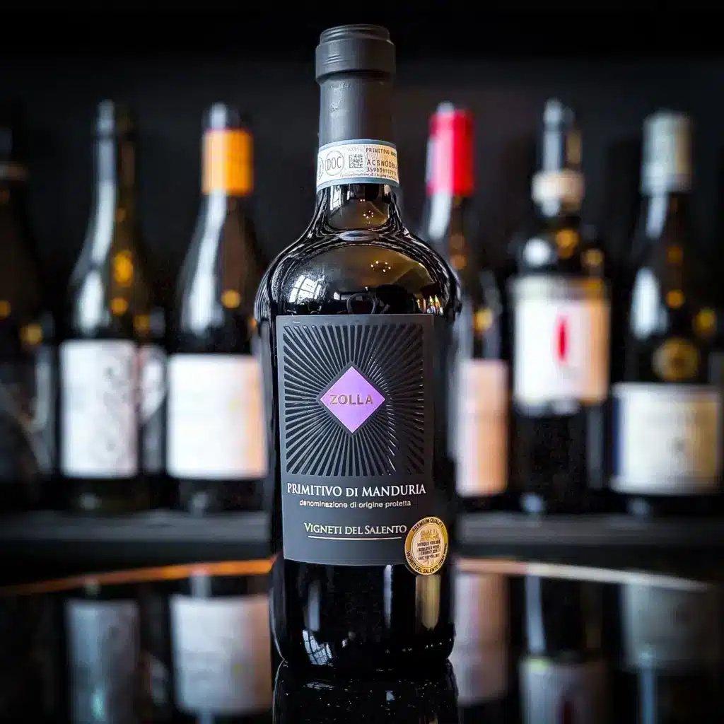 Zolla Primitivo di Manduria Vigneti del Salento rode wijn op voorraad bij drankenhandel Drankenservice Vandermolen Stabroek